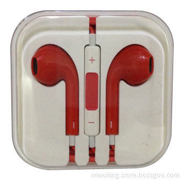 Earphones for iPhone 5, Handsfree with Colorful Crystal Box, 18 to 22,000Hz Frequency Range